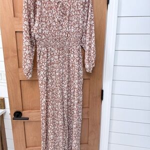 Floral Long Sleeve Jumpsuit